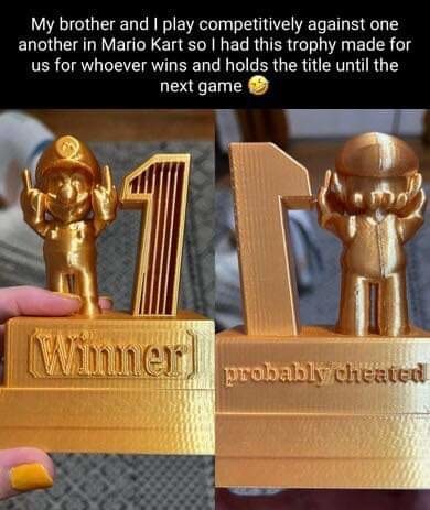 Brothers gaming trophy