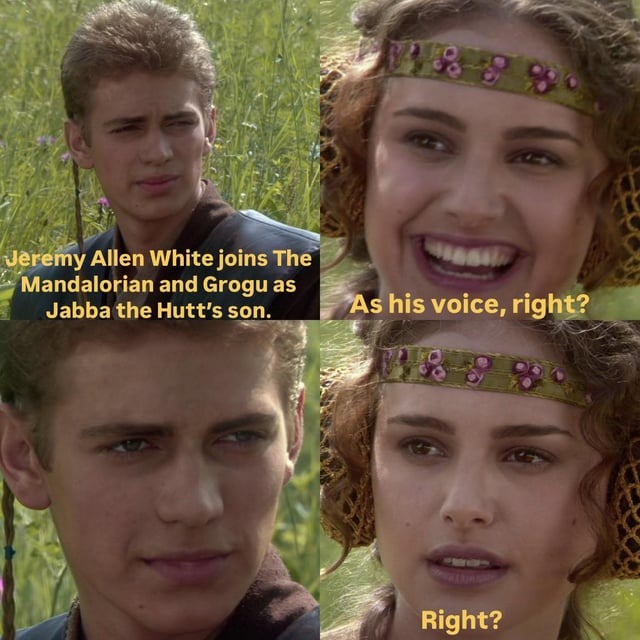 Jeremy Allen White as Jabba the Hutt's son meme