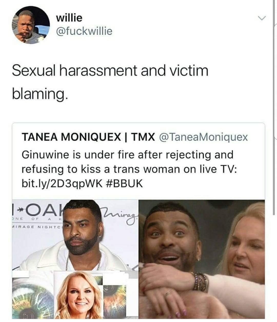 Trans = sexual harassment free pass - meme