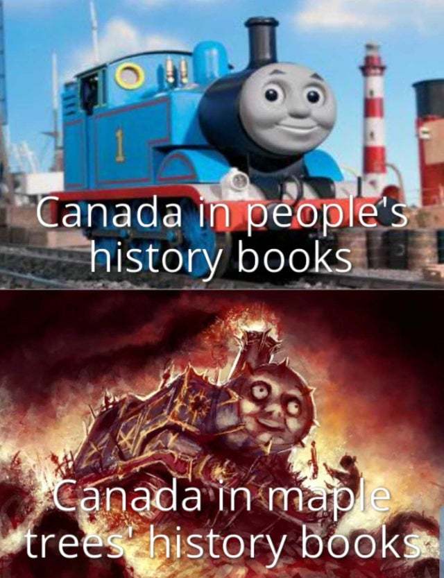 Canada in people's history books - meme