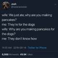 Paws aren't good for flipping pancakes