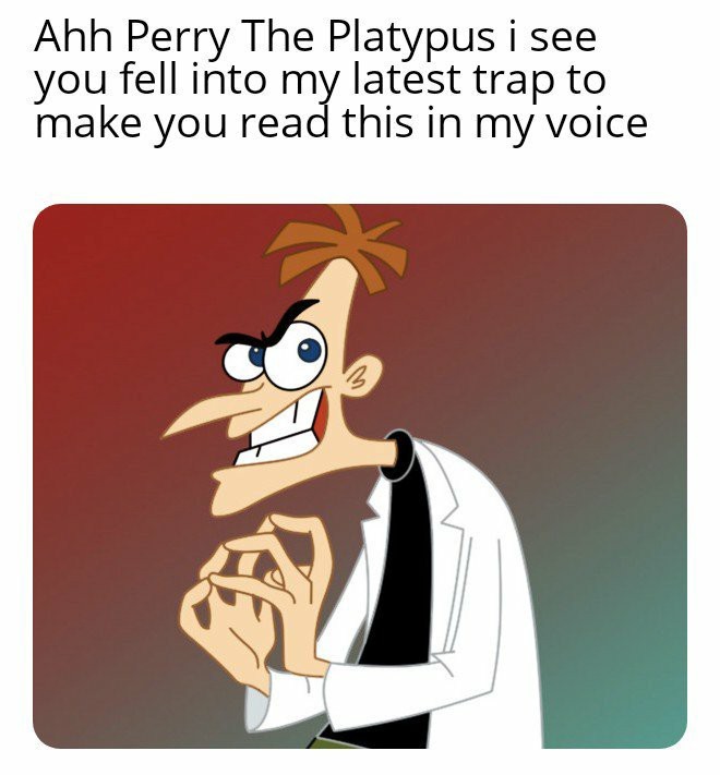 Curse you, Perry the Platypus - meme
