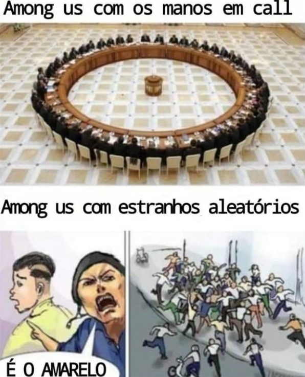 Conjunção de memes de among us. Creditos ao @amongusoficial :) :  r/HUEstation