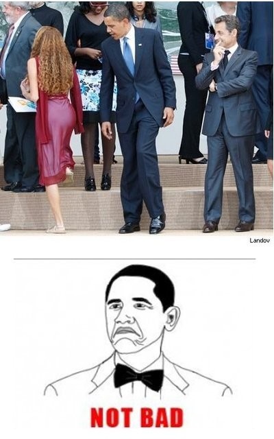 Obama, que se te va la vista - meme
