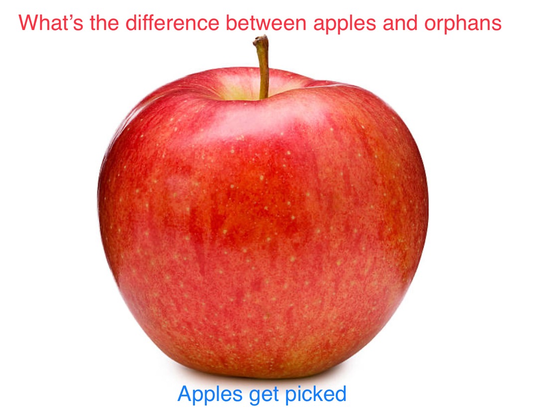 Apples and orphans - meme