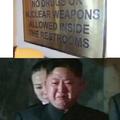 No drugs or nuclear weapons allowed inside the restrooms