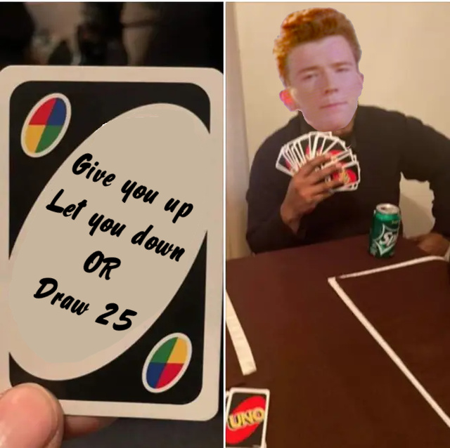 Rick's Uno moves - meme