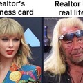 Realtor business card vs realtor in real life