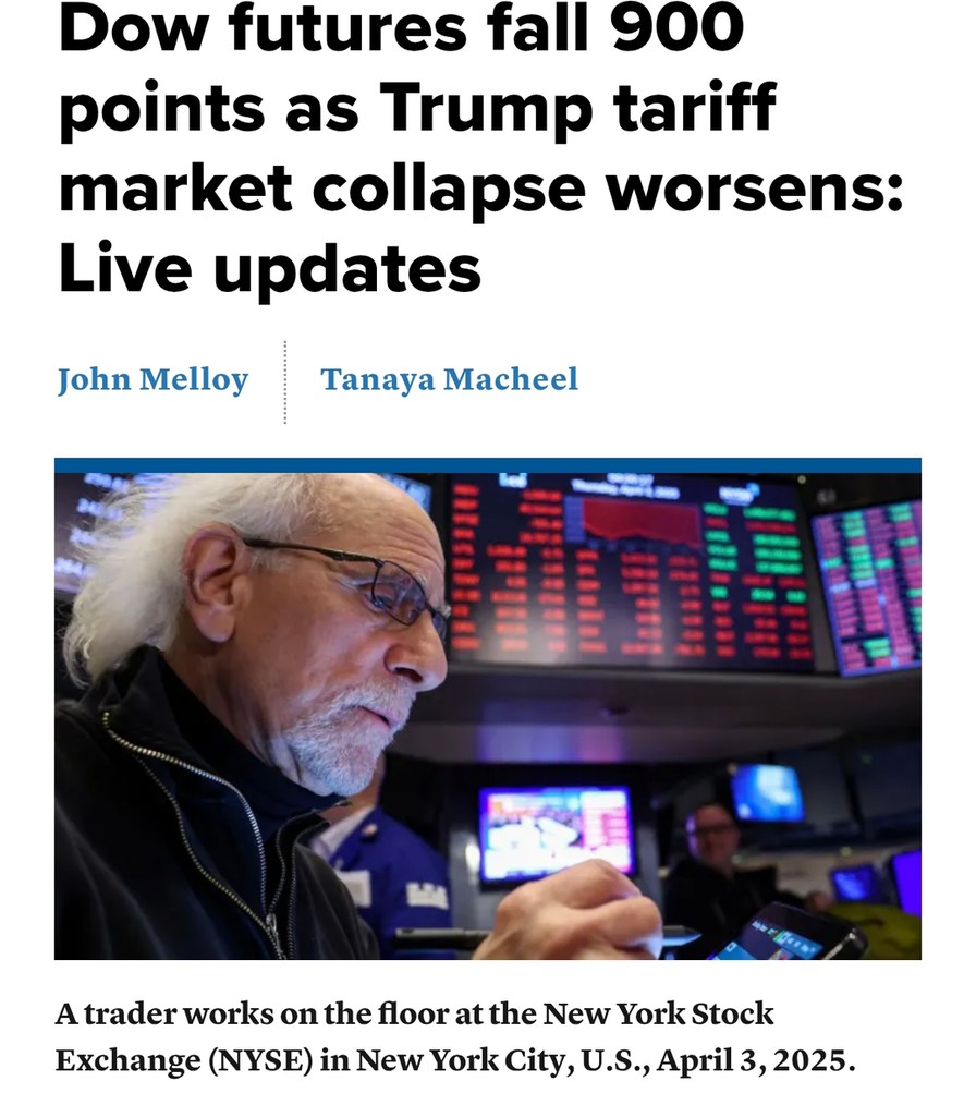 Dow dropped like my motivation on a Monday - meme
