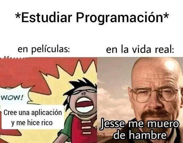 programar como película - meme
