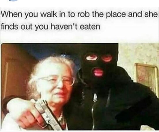 Rob the place hungry - meme