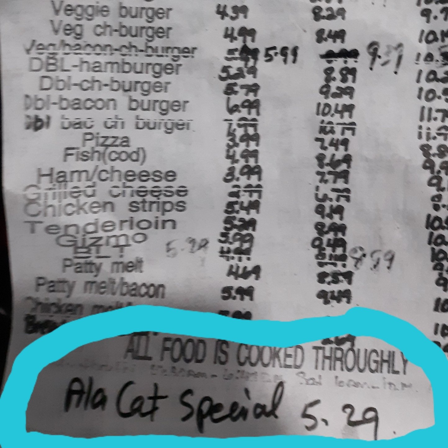 Ah yes the infamous Ala Cat Special - meme