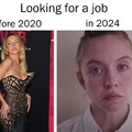 Looking for a job before 2020 and in 2024