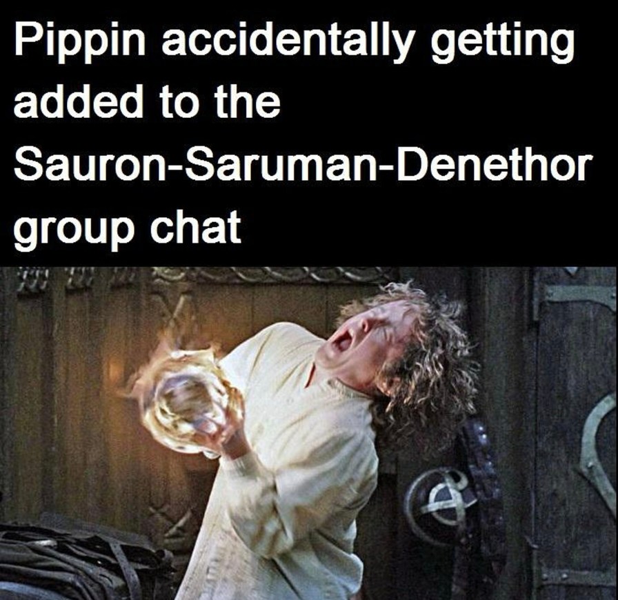 Pippin got added to the villain group chat and immediately sent memes