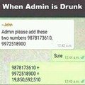 Drunk admin