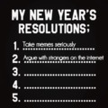 My new year's resolutions