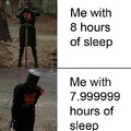 Hours of sleep meme