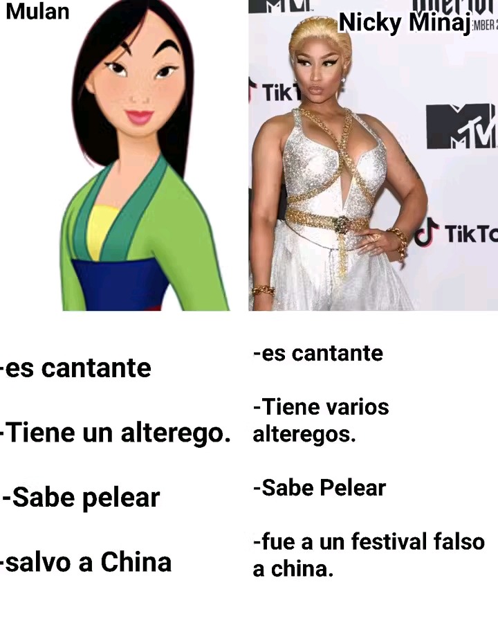 Mulan vs Nicki Minaj - meme