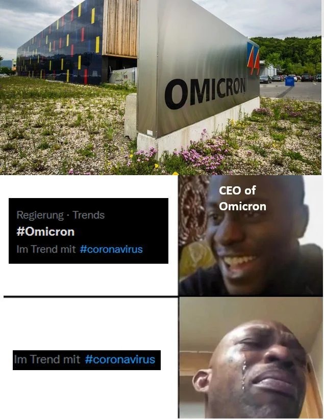 Omicron goes brrr - meme