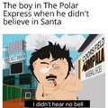 Polar express and the Santa Claus have conflicting themes
