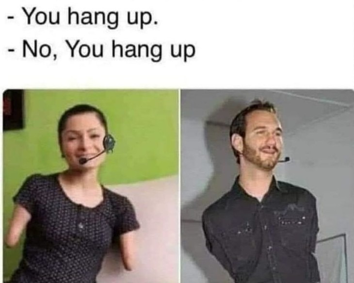 You hang up first - meme