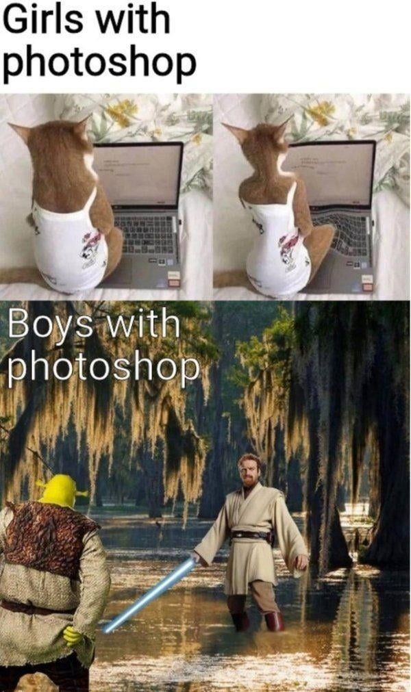 Photoshop: girls vs boys edition - meme