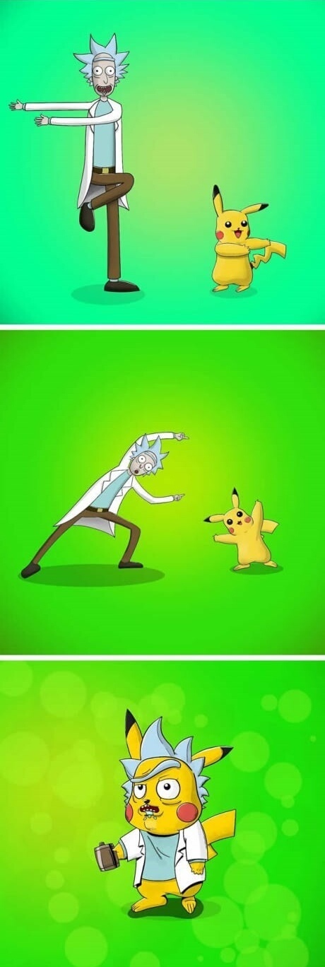 Rick and Pikachu - meme