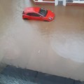 Curretly stuck in the Belgium floods. That car is floating.