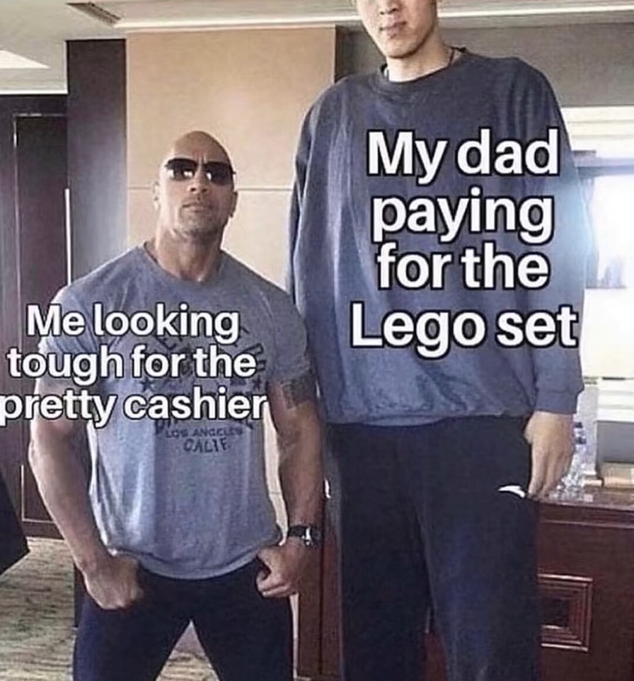 The Rock and Lego meme