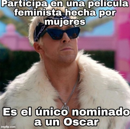 Ryan Gosling nominado a los Oscars por Ken - meme