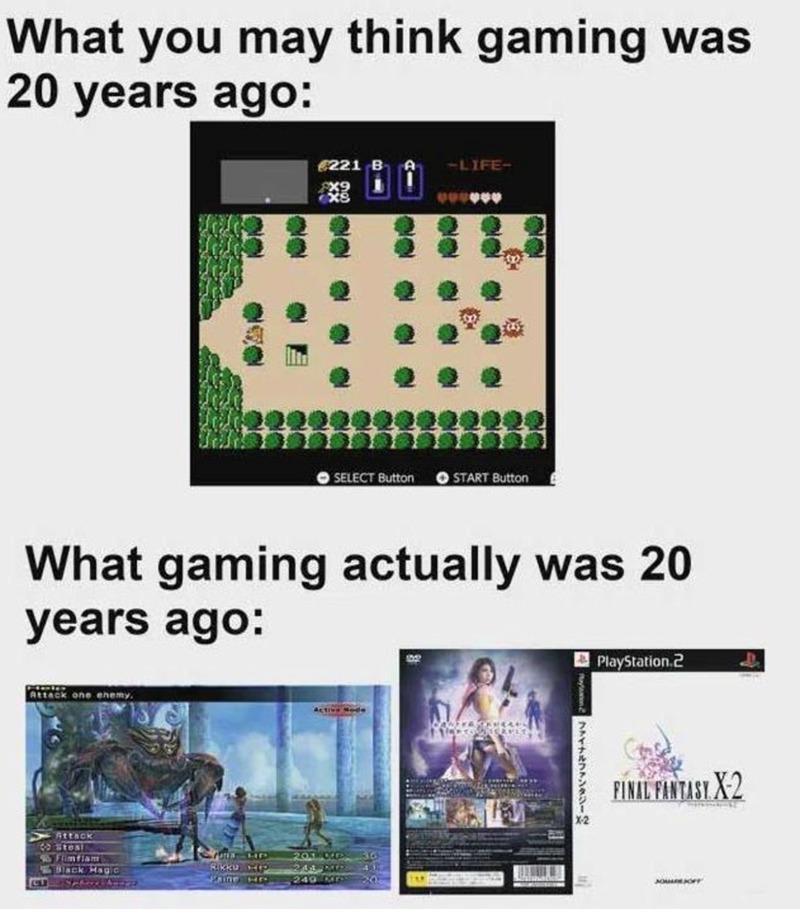 gaming 20 years ago - meme