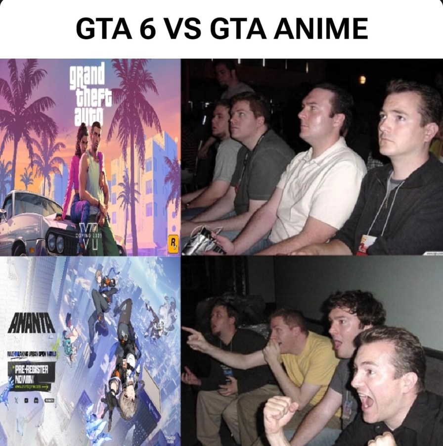 GTA 6 vs GTA anime edition, who wins - meme