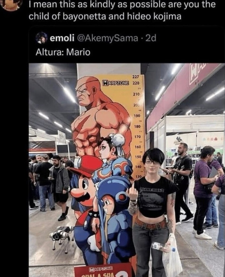 bro built like if Kojima and Bayonetta had a son - meme