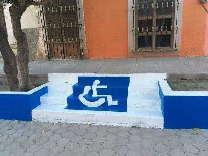 We are not a wheelchair accessible establishment - meme