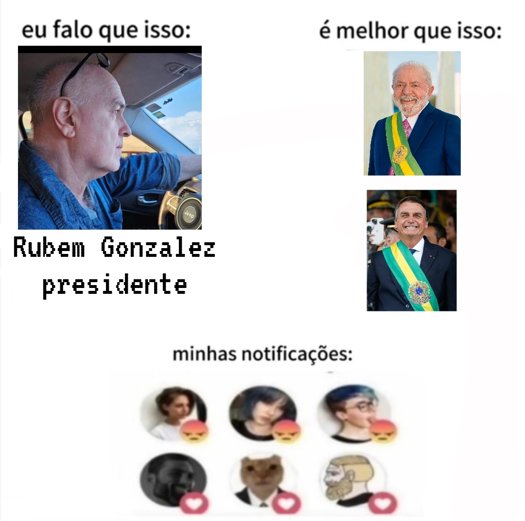 Rubem Gonzalez presidente - meme