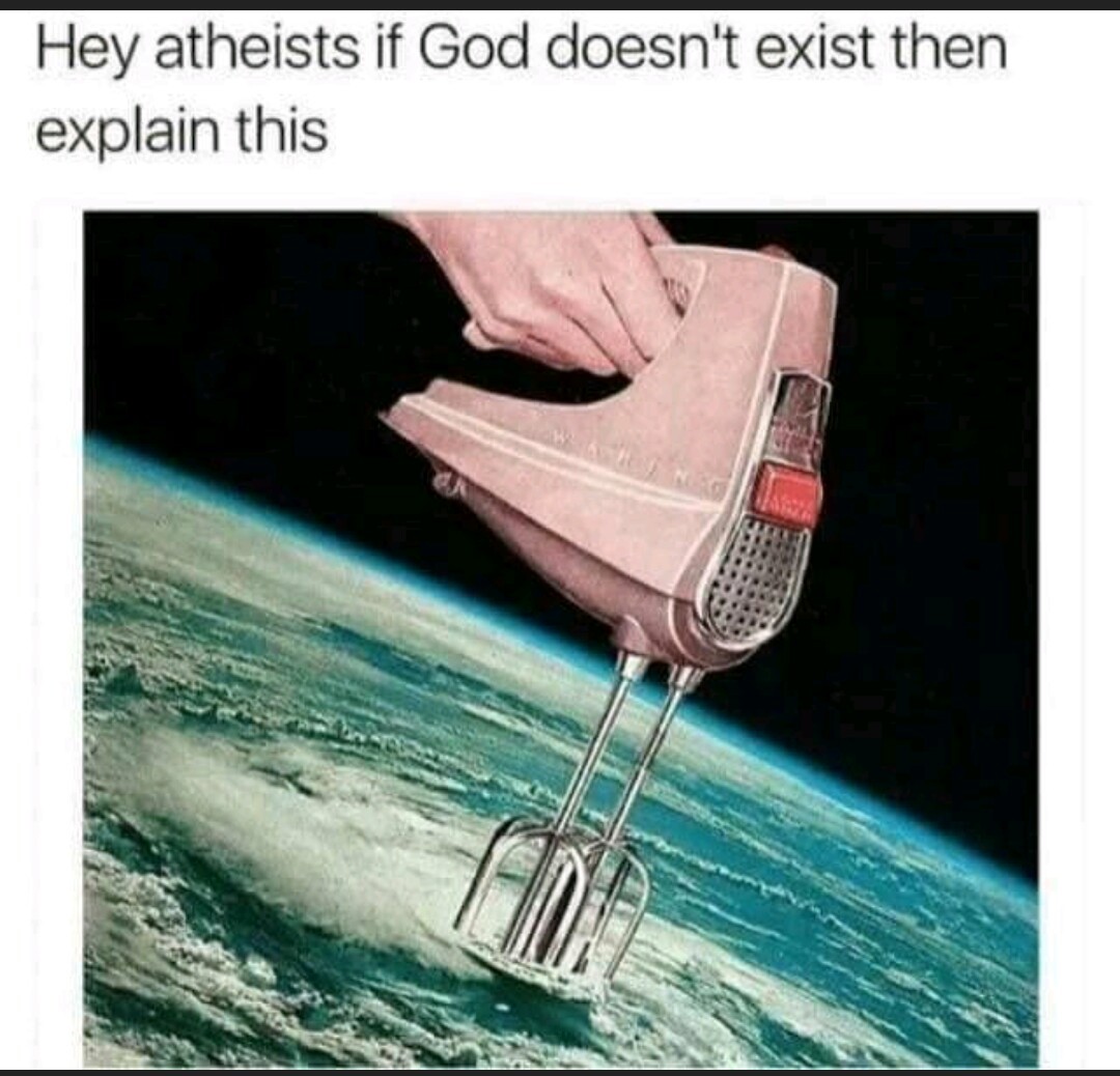 Atheists: 0 god: 1 - meme