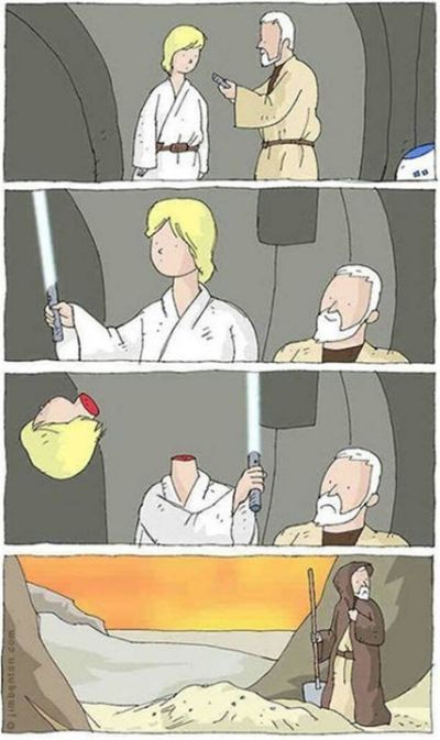 Ha perdido la cabeza por ser Jedi - meme