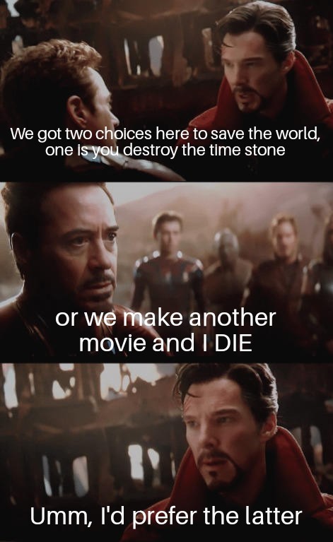 The Avengers have two choices - meme