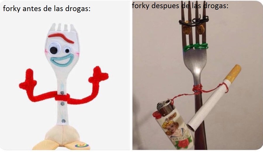 forky no debiste comerte el caramelo en forma de domino - meme