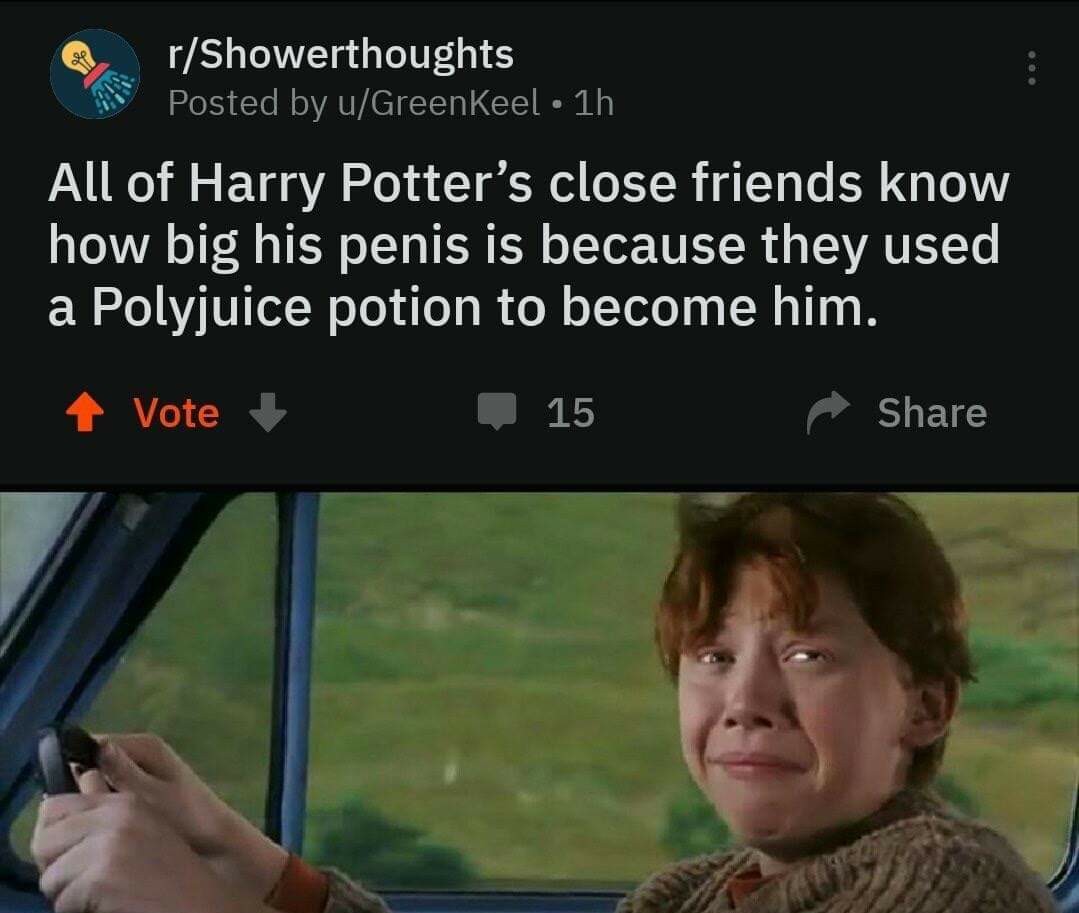 How's the old wand Harry? - meme