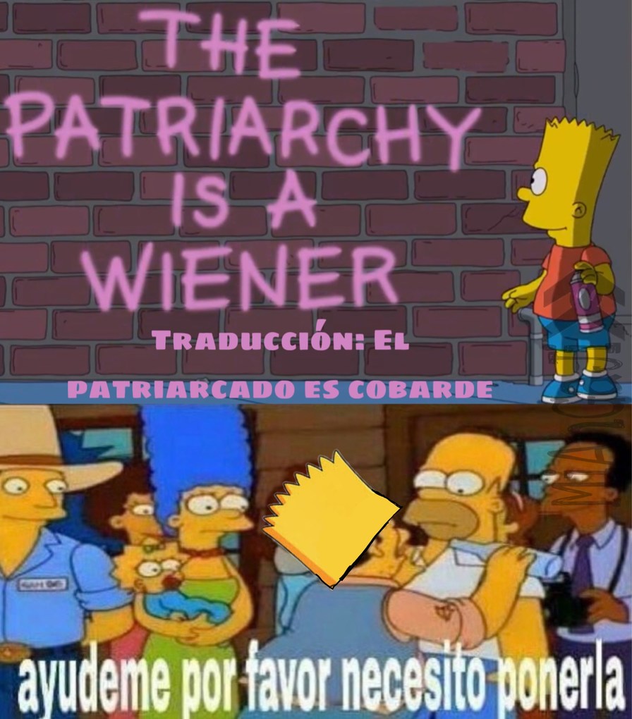 Porque Bart tiene que ser aliade, si a lo largo de la serie a tenido como 7 novias - meme