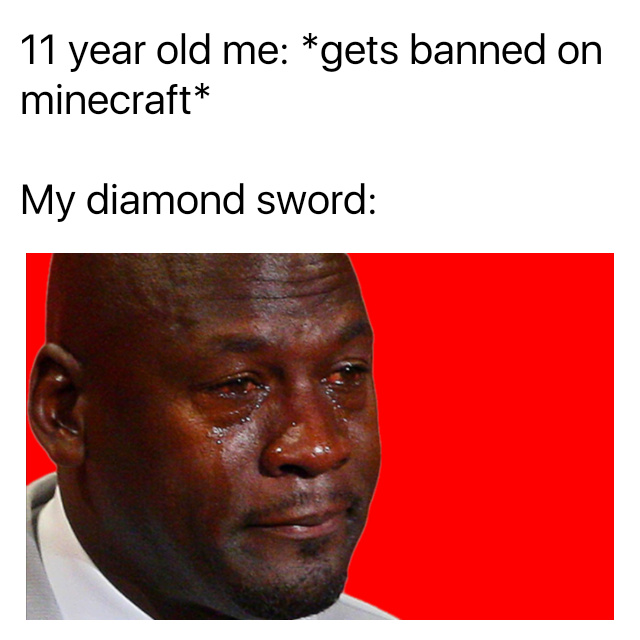 Poor diamond sword - meme