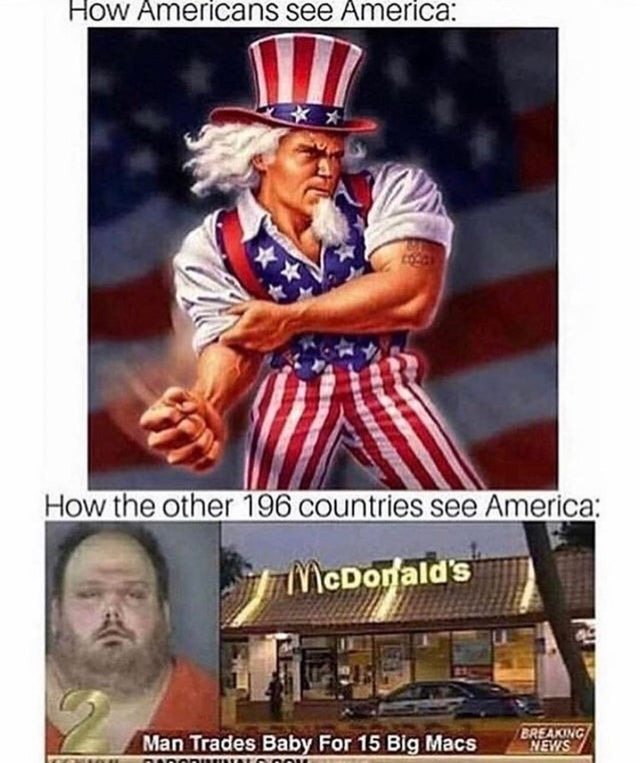 How Americans see America - meme