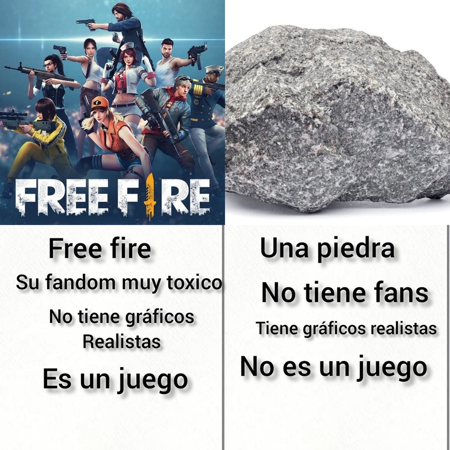 Free fire vs la pierdra - meme