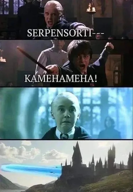 Harry Potter usando la ONDA VITAL - meme