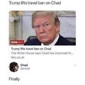 Trump lifts travel ban on Chad