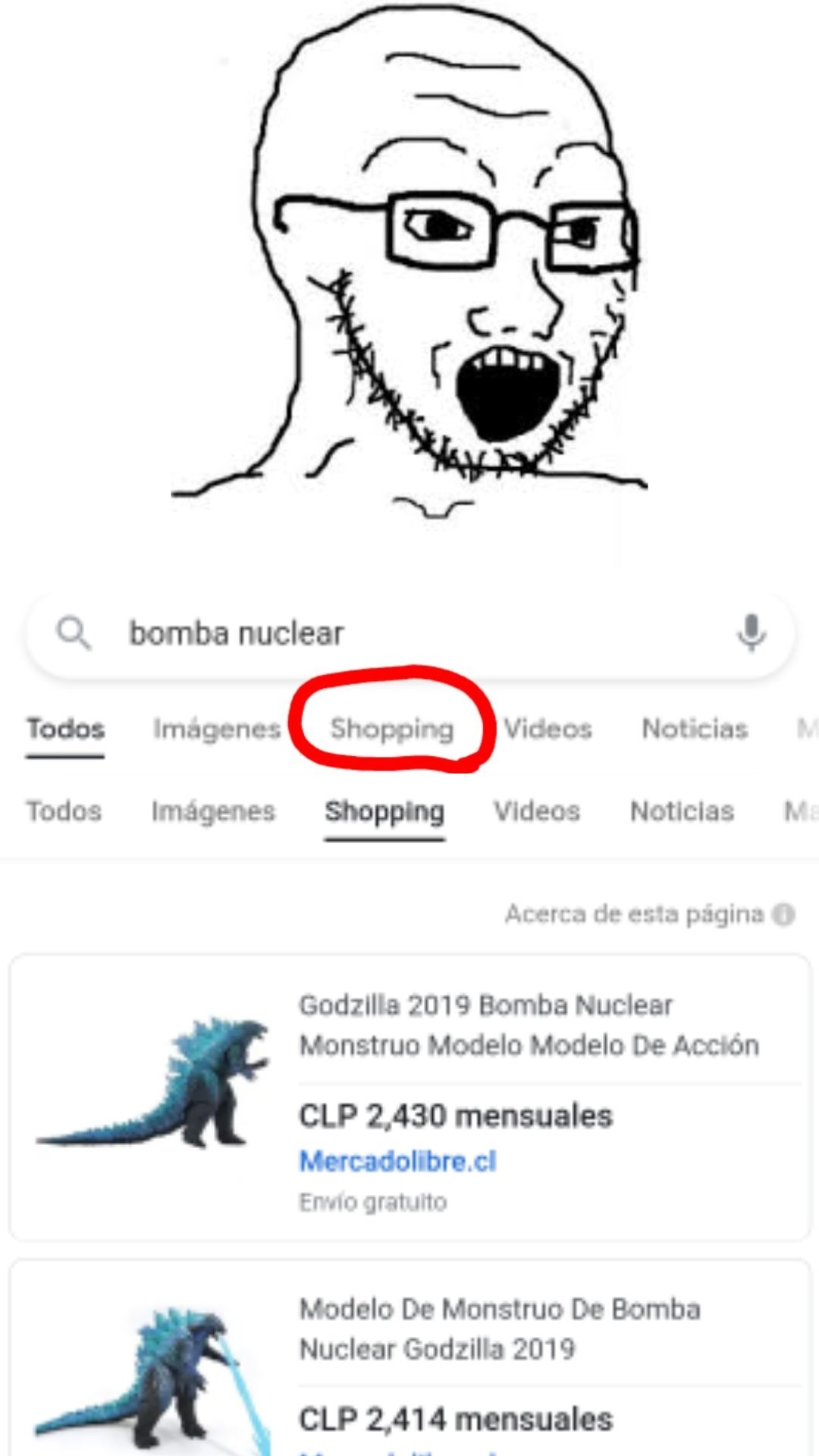 Lo que en verdad había en nuclear bomb shopping - meme