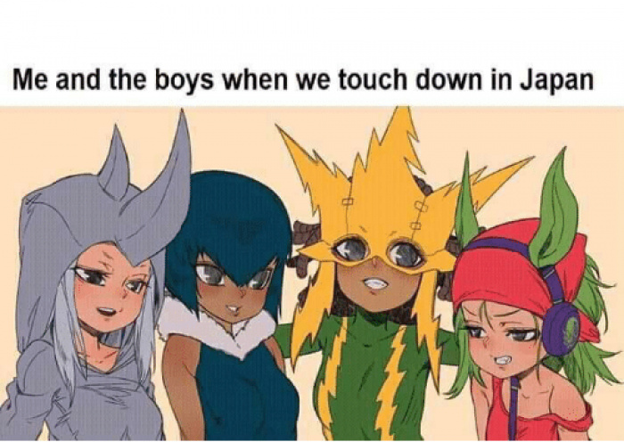 me and the boys in japan - meme