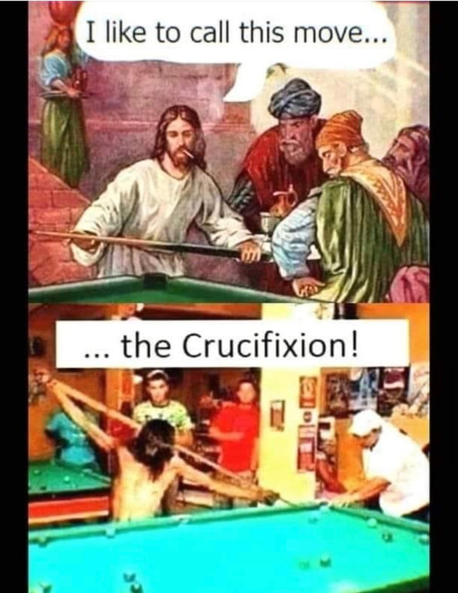 Jesus Playin Pool - meme