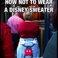 how not to wear a Disney sweater